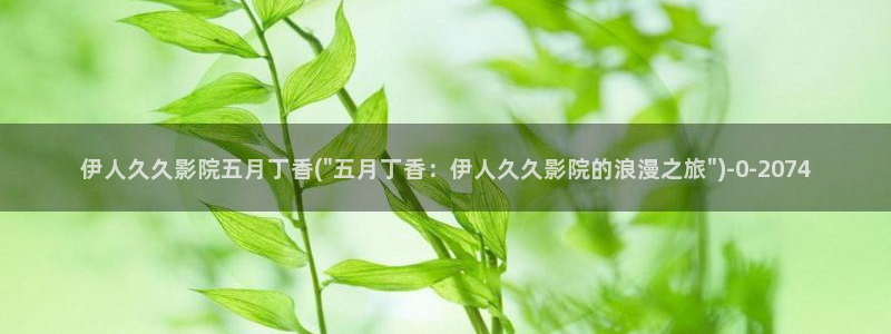 久久伊人69影院